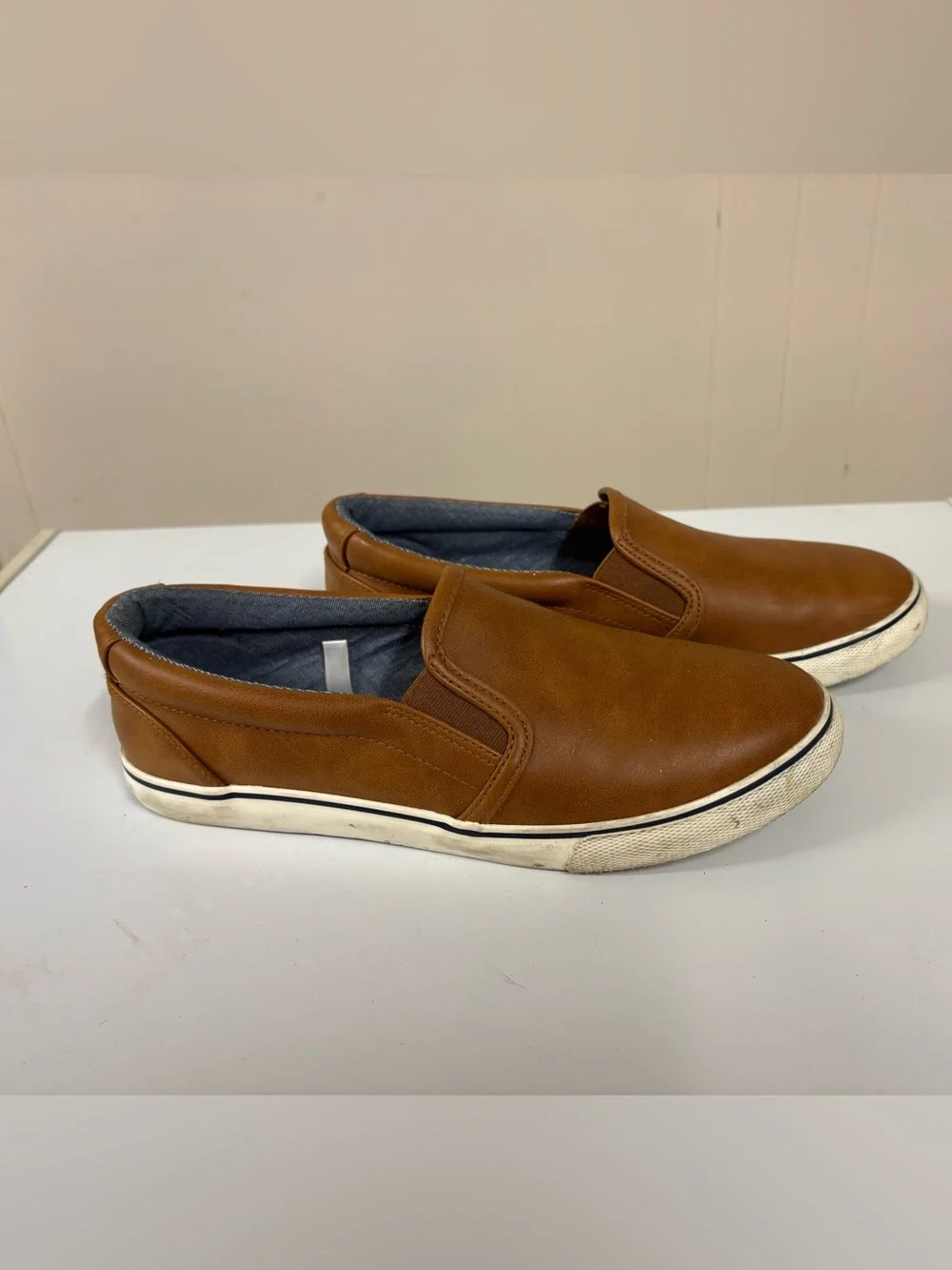 Cat & Jack Men's Slip-On Loafers in Tan Brown